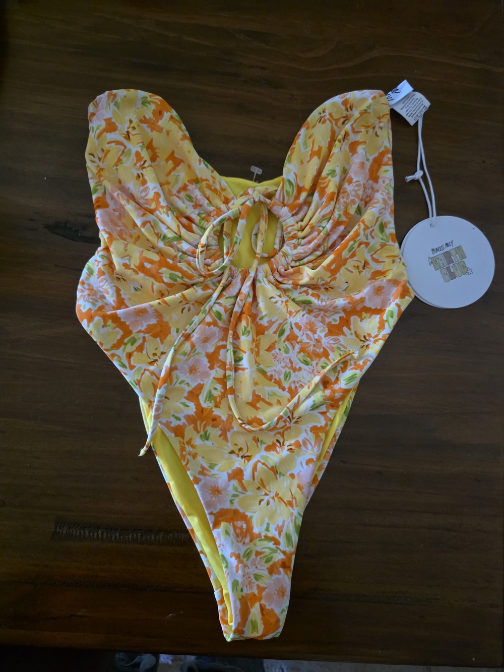 Princess Polly Kids Floral One-Piece Swimsuit in Yellow and Orange